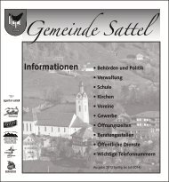 Gemeindebroschüre - Gemeinde Sattel