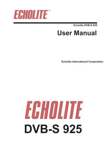 DVB-S 925 User Manual - echolite