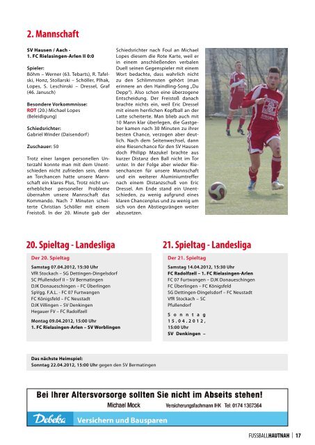 das DERBY - FC Rielasingen-Arlen