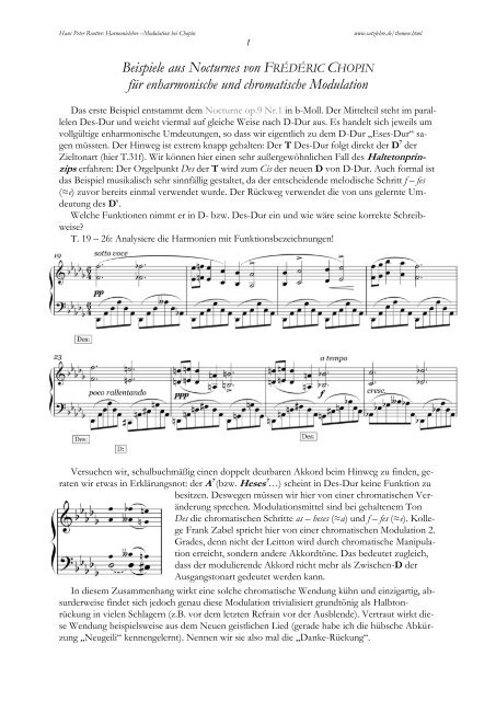 Enharmonische und chromatische Modulation in Chopin-Nocturnes ...