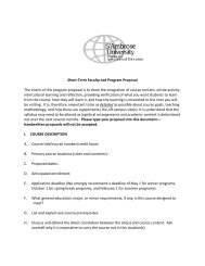 Short-Term Faculty-Led Program Proposal The intent of this program ...