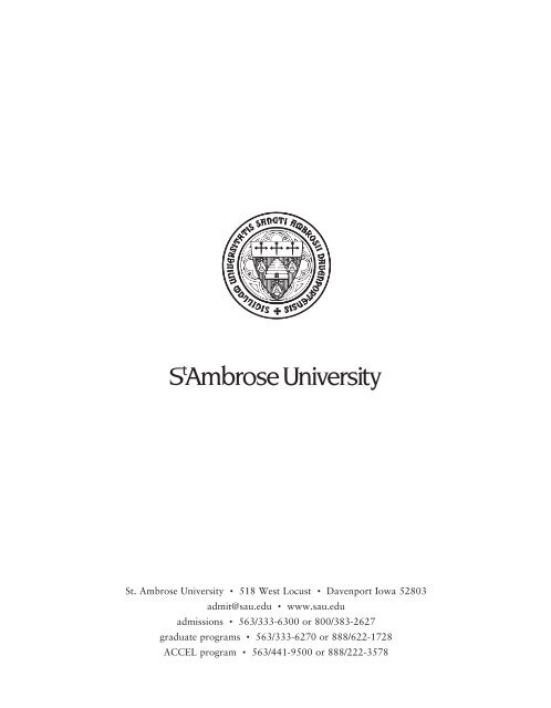 St. Ambrose University 518 West Locust Davenport Iowa 52803 admit