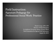 Field Instruction: - St. Ambrose University