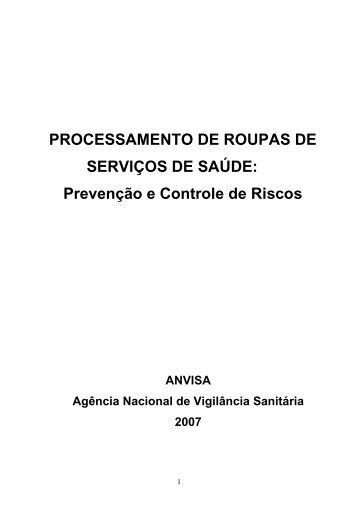 PROCESSAMENTO DE ROUPAS DE SERVIÃOS DE SAÃDE ...