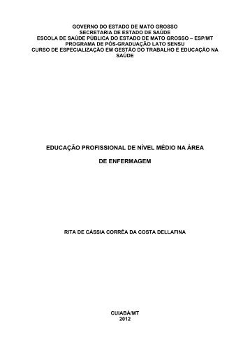 educaÃ§Ã£o profissional de nÃ­vel mÃ©dio na Ã¡rea de enfermagem