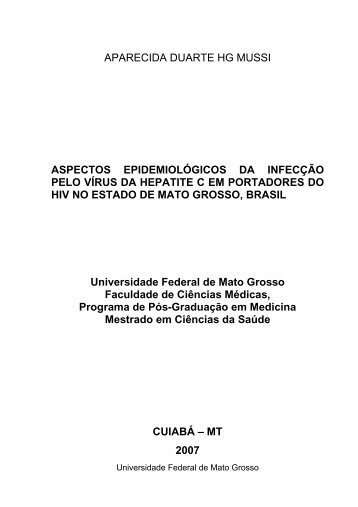 aparecida duarte hg mussi aspectos epidemiolÃ³gicos da infecÃ§Ã£o ...