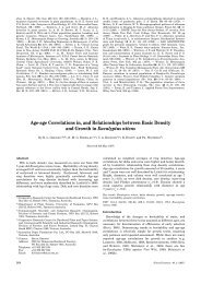 Age-age Correlations in, and Relationships between