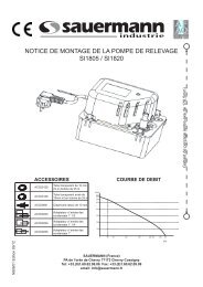 notice de montage de la pompe de relevage si1805 ... - Sauermann