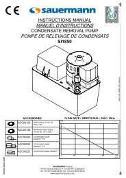 MANUEL D'INSTRUCTIONS POMPE DE RELEVAGE ... - Sauermann