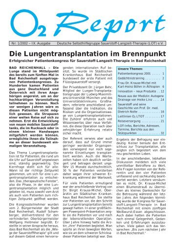 Ausgabe 1/ 2002 - Deutsche Selbsthilfegruppe fÃ¼r Sauerstoff ...