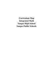 Integrated Math Curriculum Map CCSS - Saugus Public Schools