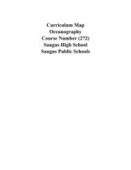 Oceanography Curriculum Map - Saugus Public Schools