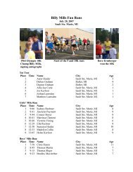 Billy Mills Fun Runs - Sault Stryders Running Club