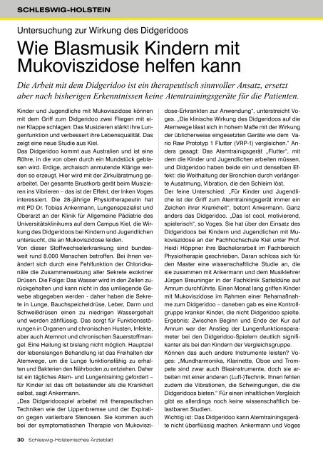 Schleswig-Holsteinisches Ärzteblatt 4/2010  - Ärztekammer ...