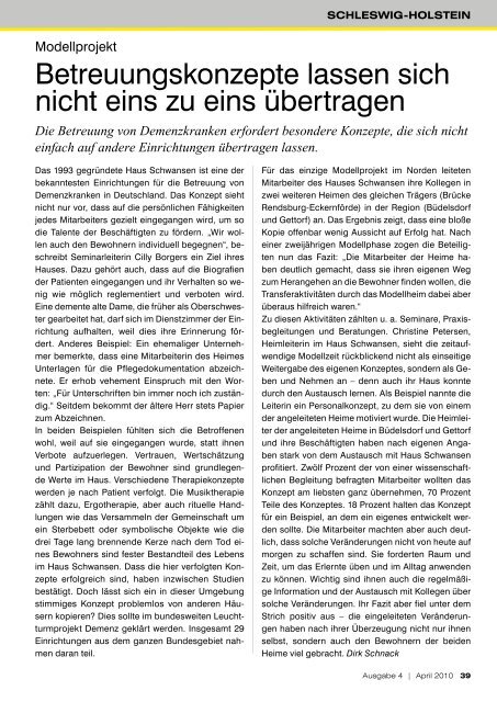 Schleswig-Holsteinisches Ärzteblatt 4/2010  - Ärztekammer ...