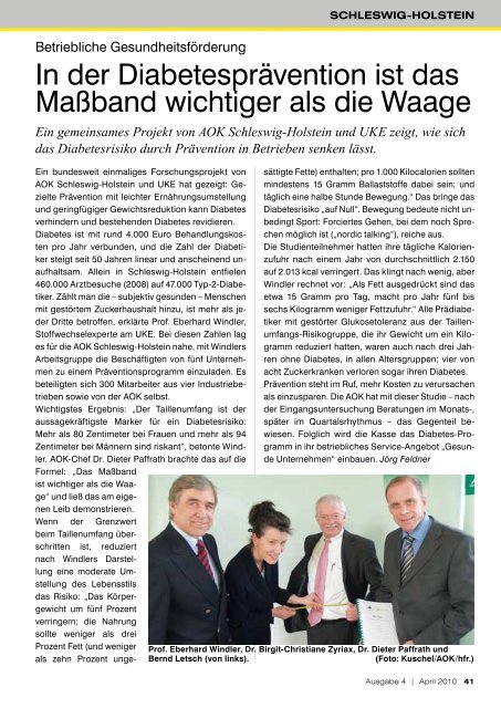 Schleswig-Holsteinisches Ärzteblatt 4/2010  - Ärztekammer ...