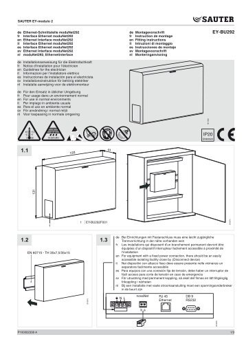 EY-BU292 IP20 - sauter-controls.com sauter-controls.com