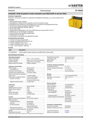 EY-AS525 modu525 - Sauter Building Control Schweiz AG
