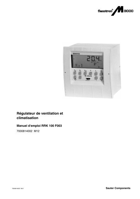 RÃ©gulateur de ventilation et climatisation - sauter-controls.com ...