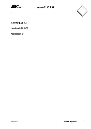 novaPLC 2.0: SPS Programmierung (7001066001 S1) - Sauter