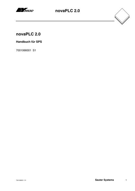 novaPLC 2.0: SPS Programmierung (7001066001 S1) - Sauter