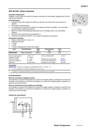 Relais instantanÃ© - sauter-controls.com sauter-controls.com