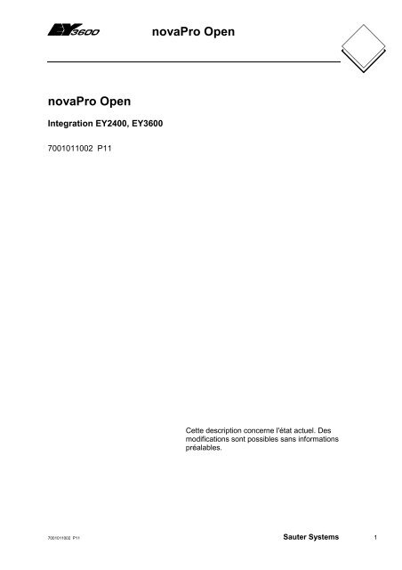 novaPro Open EY3600 Titel novaPro Open - sauter-controls.com ...