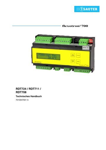 flexotronÂ®700 RDT724 / RDT711 / RDT708 - SAUTER Control SRL