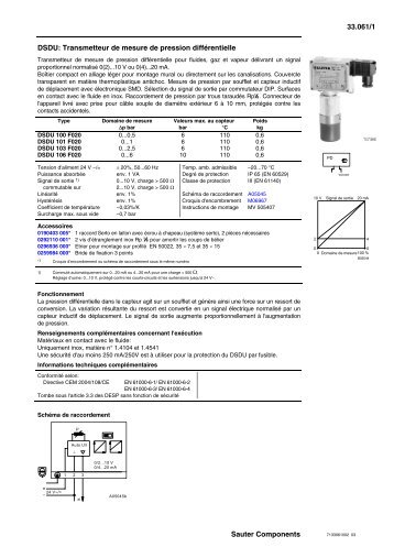 33.061/1 DSDU: Transmetteur de mesure de pression diffÃ©rentielle ...