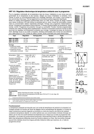 NRT 101 - sauter-controls.com sauter-controls.com