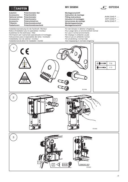 MV 505894 - sauter-controls.com sauter-controls.com