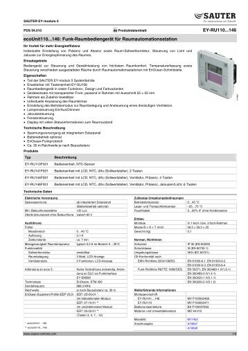 EY-RU110...146 ecoUnit110...146 - sauter-controls.com sauter ...