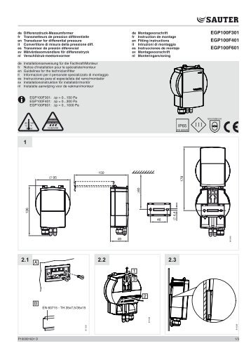 EGP100F301 EGP100F401 EGP100F601 1 2 3 A B - SAUTER AG