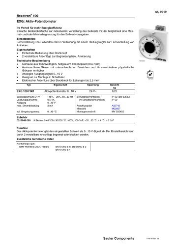 Aktiv-Potentiometer - sauter-controls.com sauter-controls.com