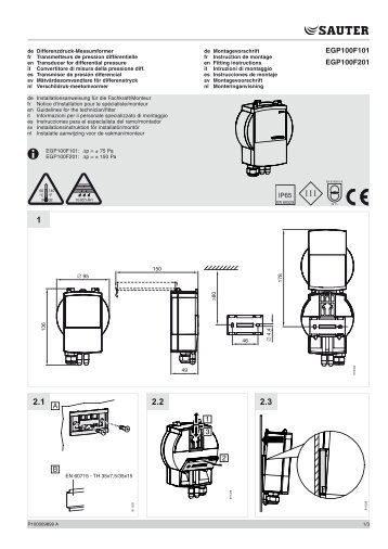 EGP100F101 EGP100F201 1 2 3 A B - sauter-controls.com sauter ...