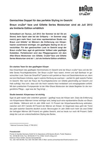 Braun cruZer6 face Pressemitteilung (Juli 2012) (PDF)