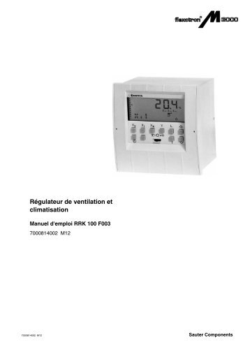 Régulateur de ventilation et climatisation - sauter-controls.com ...