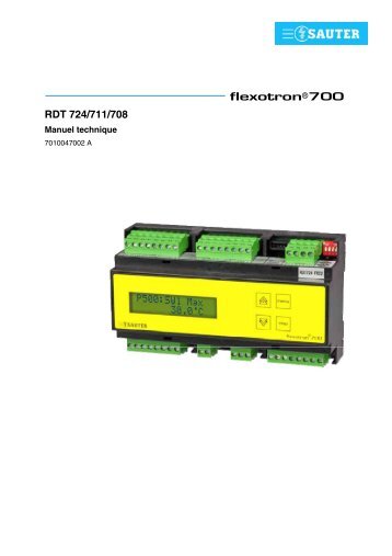 RDT 724/711/708 flexotron®700 - sauter-controls.com sauter ...