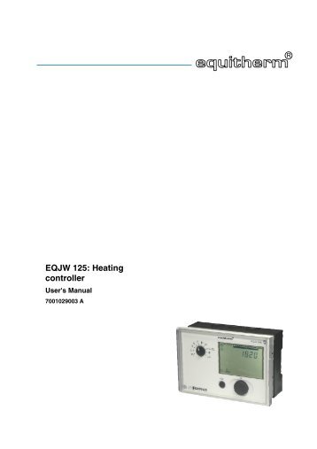 EQJW 125: Heating controller - sauter-controls.com sauter-controls ...