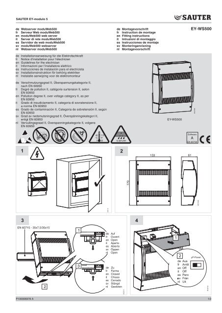 EY-WS500 1 2 - sauter-controls.com sauter-controls.com