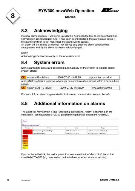 EYW300 novaWeb: Operation (7001049003) - sauter-controls.com ...