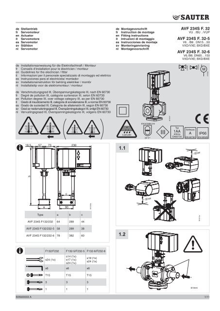 AVF 234S F. 32 AVF 234S F. 32-5 AVF 234S F. 32-6 - Sauter