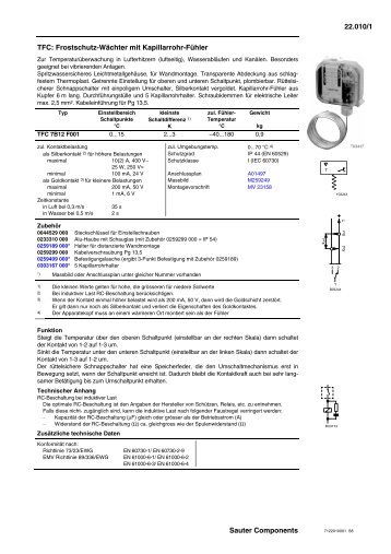 Frostschutzwächter - sauter-controls.com sauter-controls.com