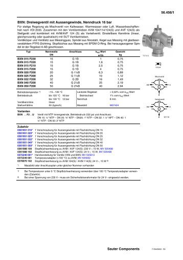 56.456/1 BXN: Dreiwegventil mit Aussengewinde ... - Sauter
