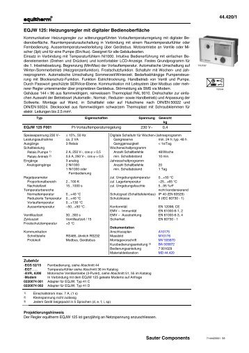 EQJW125F001 - Sauter Building Control Schweiz AG