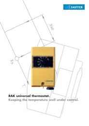 RAK universal thermostat - sauter-controls.com sauter-controls.com