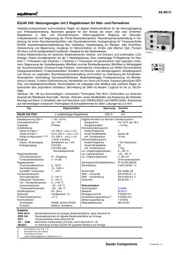 Produktdatenblatt - sauter.pl