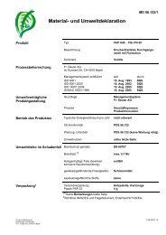 Material- und Umweltdeklaration - Sauter