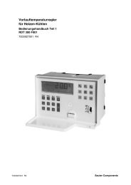 Handbuch RDT 100 F001: Vorlauftemperaturregler für H.. - Sauter
