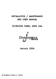 PF2000 Installation Instructions - Desjoyaux Pools USA